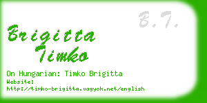 brigitta timko business card